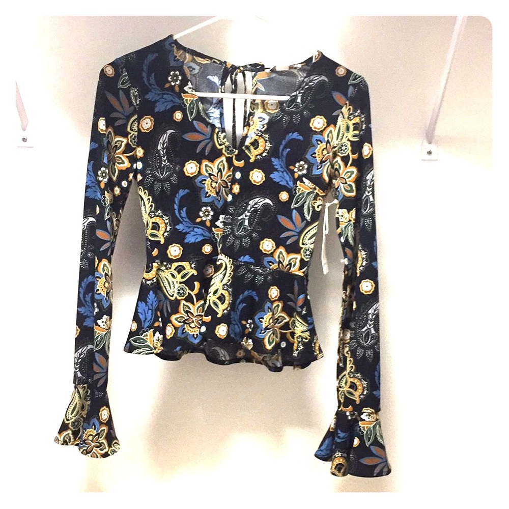 Floral fit and flare top